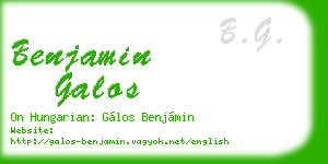 benjamin galos business card
